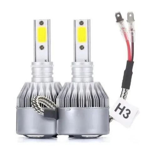 Par Lâmpada Led Farol H3 Automotivo 40w 4200 Lumens 12-24v 