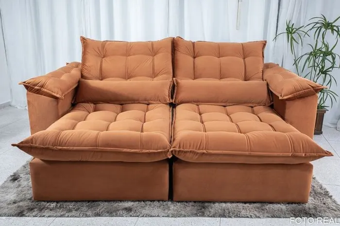 Sala sofá retrátil e reclinável 200 cm 
