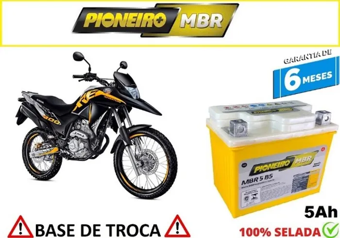 Bateria Pioneiro 5Ah Honda Xre 300cc Automotiva  