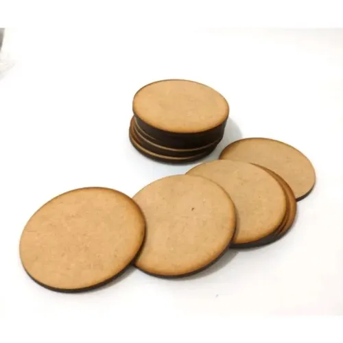 Bolacha MDF 6cm diâmetro 15 unidades 