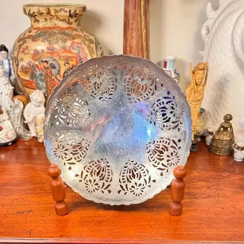 Antigo centro de mesa em metal