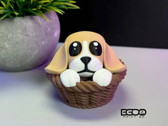 Mini cachorrinho- Cachorrinho na cesta 