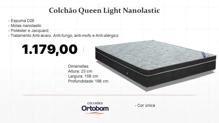 Colchão Queen Light Nanolastic- ENTREGA HOJE!!