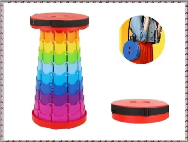 Banco banqueta compacta - dobrável e leve para camping e outras