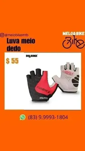 Luvas ciclismo meio dedo 