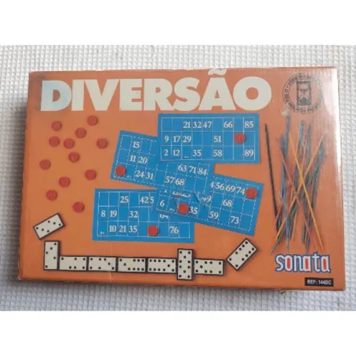 Jogo Diversão: Domino + Bingo + Pega Varetas da Sonata - Lacrado