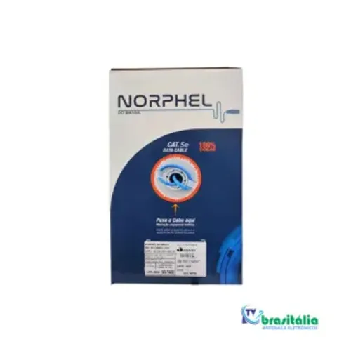 Cabo De Rede Cat5E Copperlan Norphel Azul 305Mts Anatel