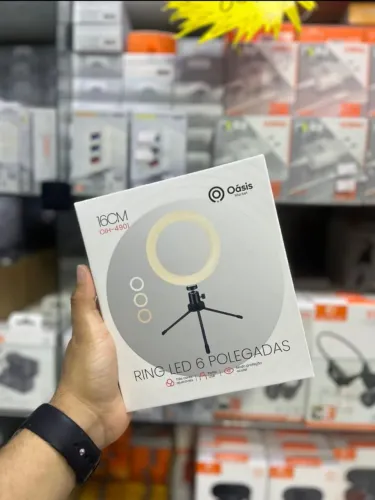 Ring light com tripé de mesa - entrega em São Luís e região