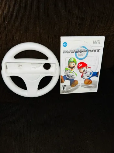 Volante original para nintendo wii + mario kart wii