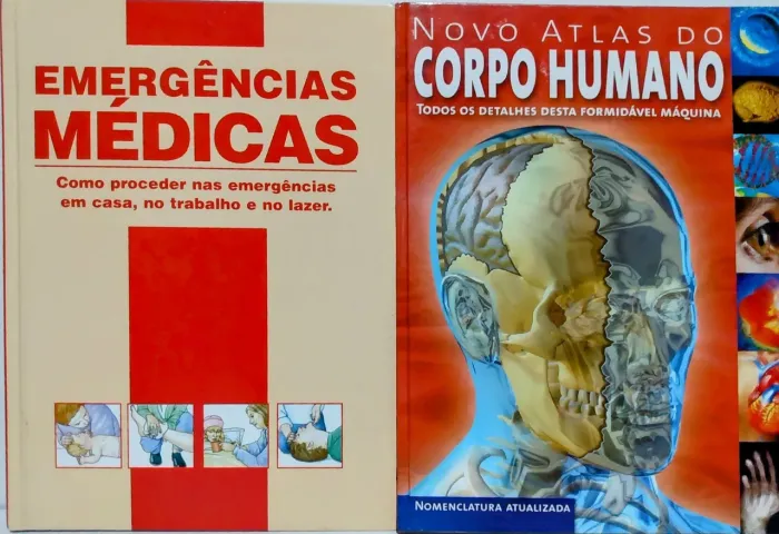 2 Livros - Novo Atlas do Corpo Humano e Emergências Médicas 
