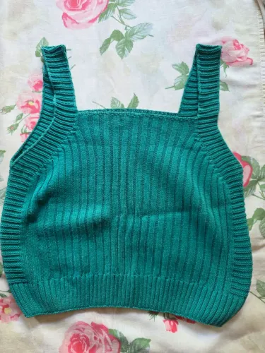 Blusinha Marisa Tricot Canelado Verde desapego