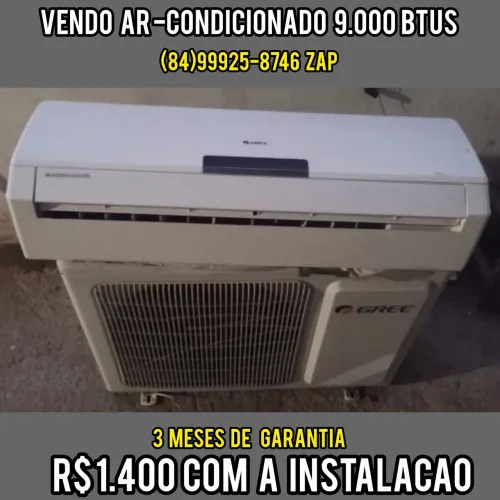 Vendo ar condicionado 9.000 BTUs 