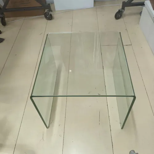 Mesa de canto de vidro transparente