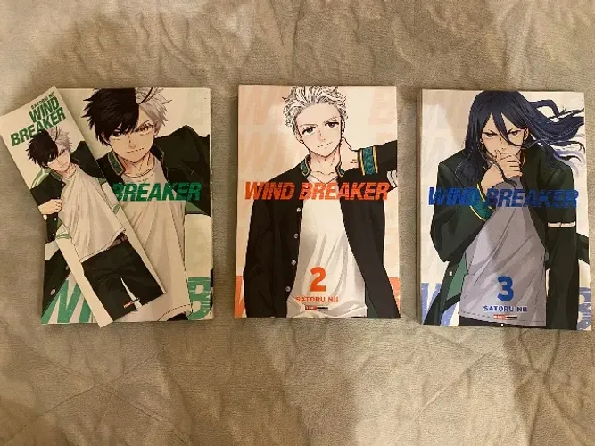 três primeiros volumes mangá wind breaker
