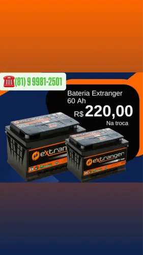 Bateria extranger 12 meses de garantia promoção 