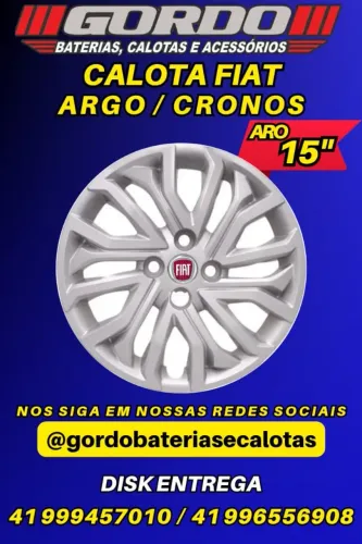 calotas cronos e argo aro 15 modelo original fiat . jogo de calotas 