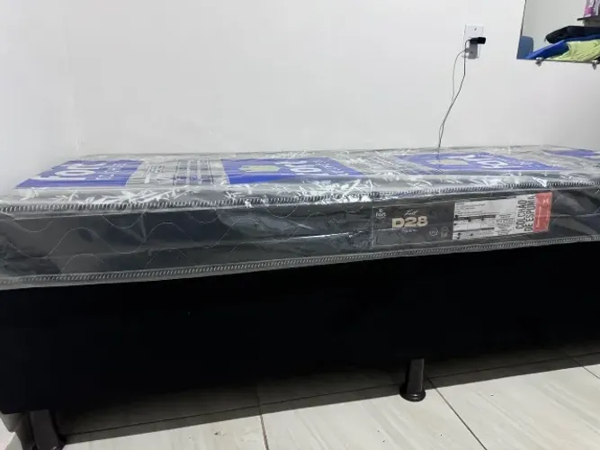 Base Box + Colchão D28 Solteiro , Novo 