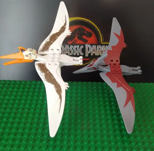 Dinossauros Pterodáctilo e Pteranodonte - Jurassic Park (Blocos de montar tipo LEGO)