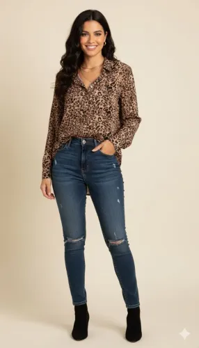 Camisa social Animal Print