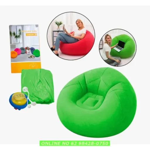 Sofá Poltrona Puff Inflável Puff Inflável Aveludado