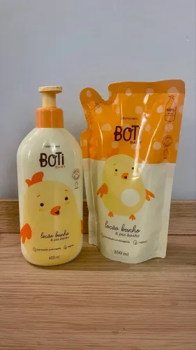 Loção Hidratante Banho e Pós-Banho Boti Baby 400ml + Refil