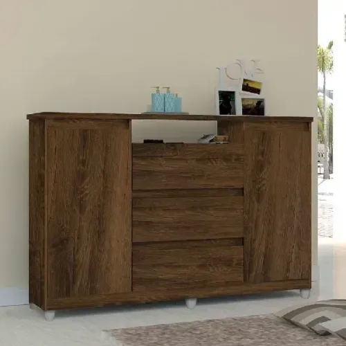Cômoda Sapateira 2 Portas 3 Gavetas - Montagem na Hora
