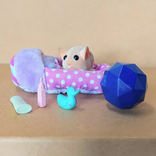 brinquedo - Zhu Zhu Pets Hamster Babies Pumpkin + Designer Sleeper Set + Mini Ball azul