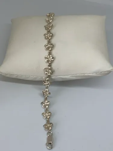 pulseira vintage de prata de lei 925