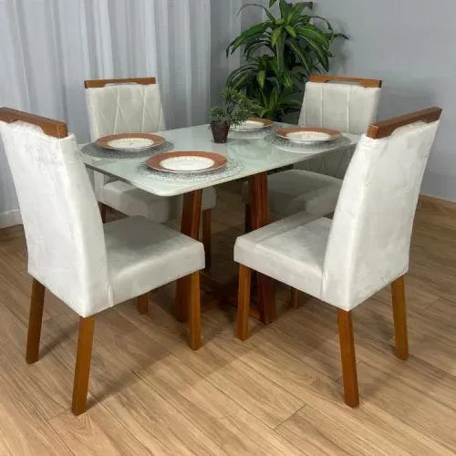 MESA JANTAR SUPER DESIGN ALTAMENTE CADEIRAS EM MADEIRA ELEGANTE SURPREENDA-SE!! IEILO