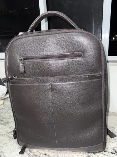 Mochila de Couro Marrom