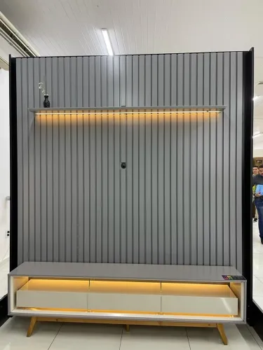 Painel até 85 Polegadas Nobre 230 Cinza + Rack Requinte 212- Produto Novo 