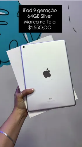 Ipad 9 / 64GB / Silver / Marca na tela / R$ 1.550,00