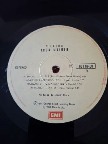 Disco de Vinil Killers - Iron Maiden VEJA AS FOTOS
