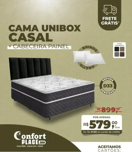 CAMA BOX CONJUGADA COM CABECEIRA