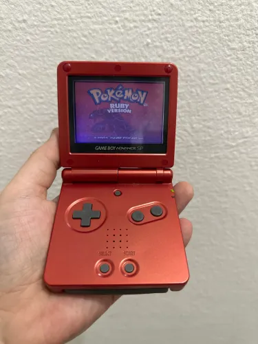Videogame Nintendo Gameboy Vermelho Flame + Cartucho Pokémon + Cabos Originais 