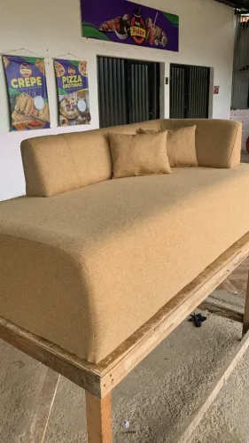 Sofá vendo ! Estofado orgânico 1,60 espumaçao d33 todo no linho fabricado do zero