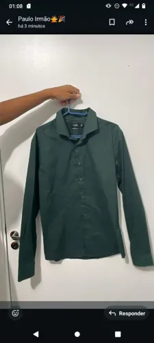 Camisa social manga longa 