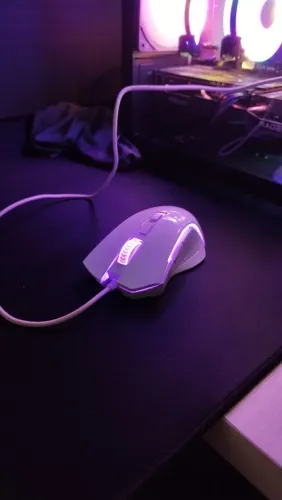 Mouse Gamer Redragon S129W Branco 7200 DPI 1000Hz USB Software RGB