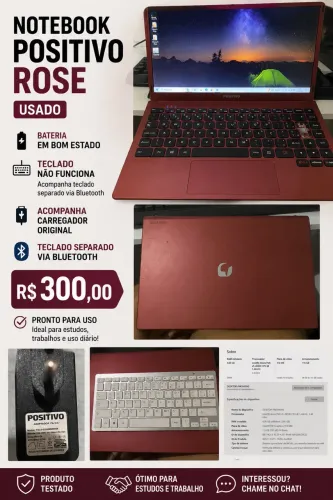 Notebook Positivo Rose 