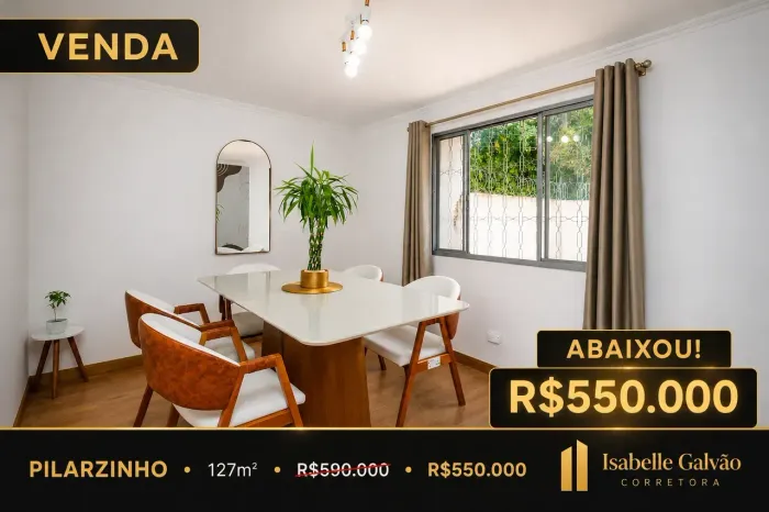 Sobrado com muito potencial no Pilarzinho | 127m² | Descubra essa oportunidade