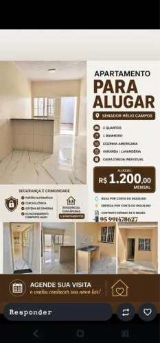 Alugo apartamentos recém construídos no Senador Hélio Campos