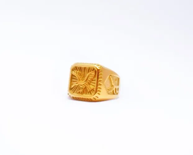 Anel águia Dourado Inoxidável banhado em ouro 18k