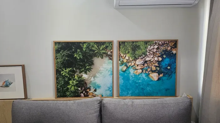 Conjunto Quadro Decoração Mar Praia