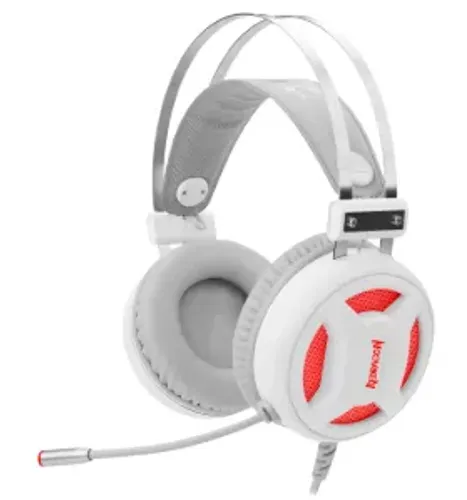 Fone de Ouvido Headset Gamer USB Redragon Minos Lunar White - H210W