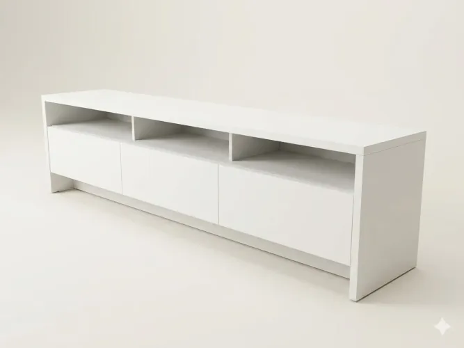 Rack de Sala Branco - Minimalista e Moderno (185cm)   