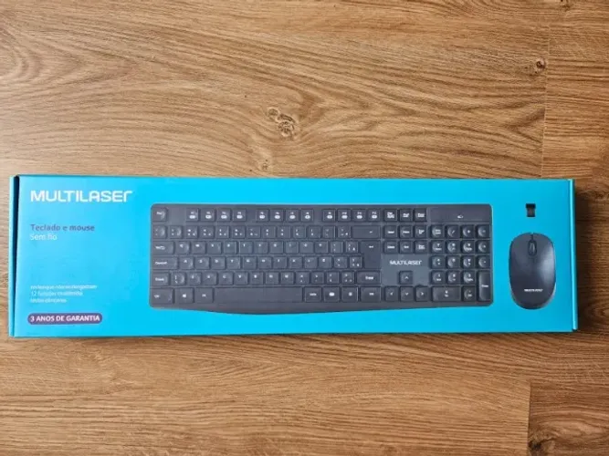 Kit teclado e mouse sem fio Multilaser, novo e lacrado, teclas côncavas, super confortável
