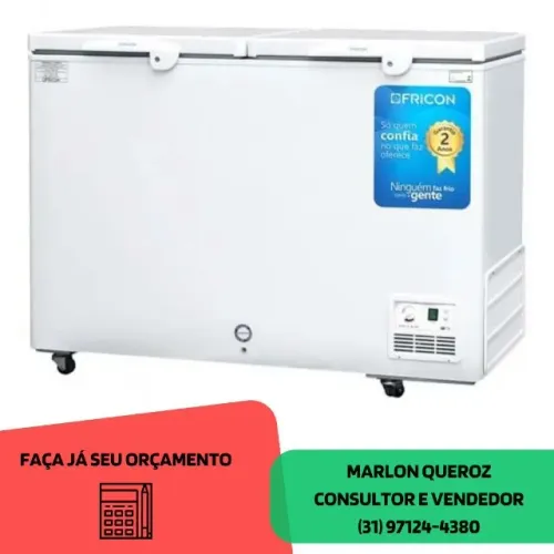 Congelador Horizontal 2 Tampas 411L Fricon