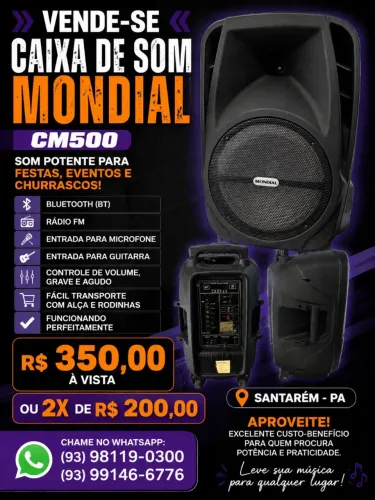 CAIXA DE SOM MUNDIAL CM500