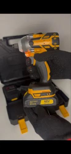 Chave de impacto sem escova 48v 2 Baterias maletas e acessórios 