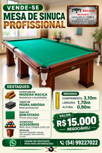 Mesa de Sinuca Profissional